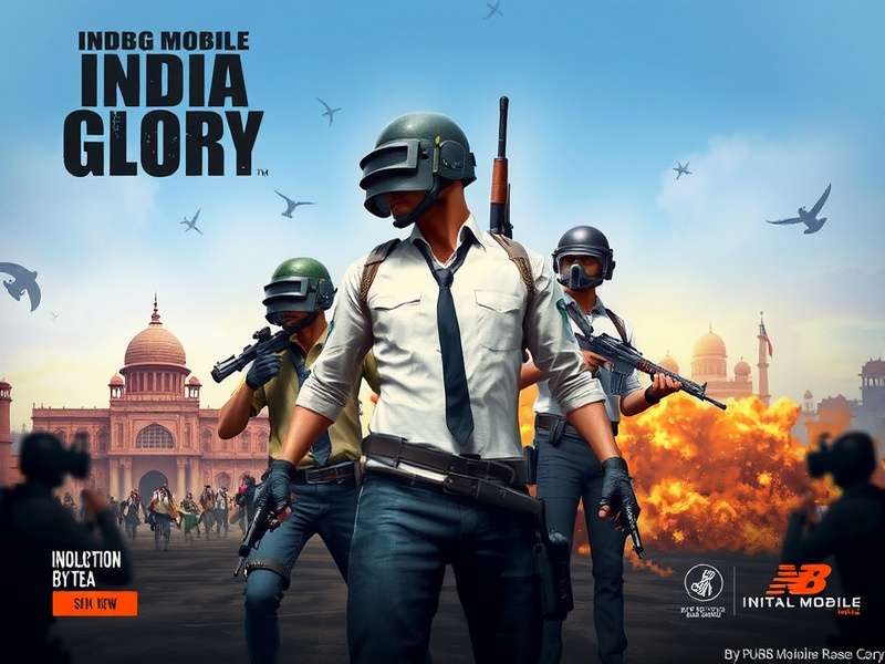 PUBG Mobile India Glory cover showing Indian soldiers in a battle royale on a localized map with iconic Indian landmarks