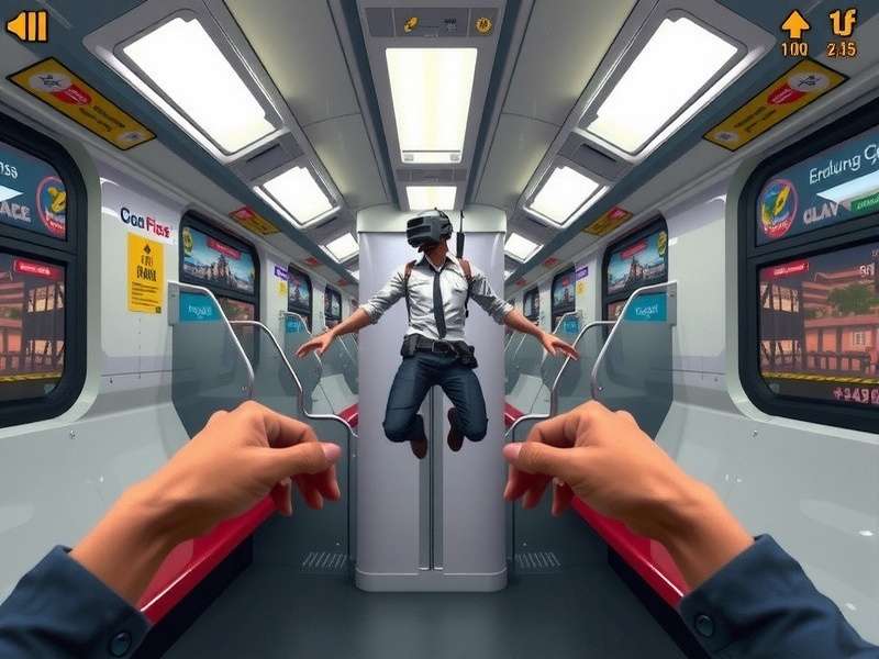 PUBG Mobile India Glory pro player demonstrating the 'Chawl Jump' technique on the Mumbai Metro map